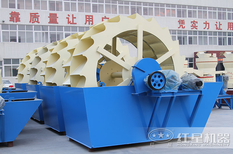 輪斗式洗砂機款型多樣，單輪、雙輪、三輪這都有