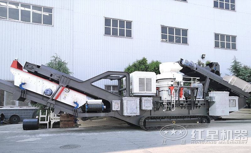 履帶圓錐破碎機(jī)，遙控移動(dòng)