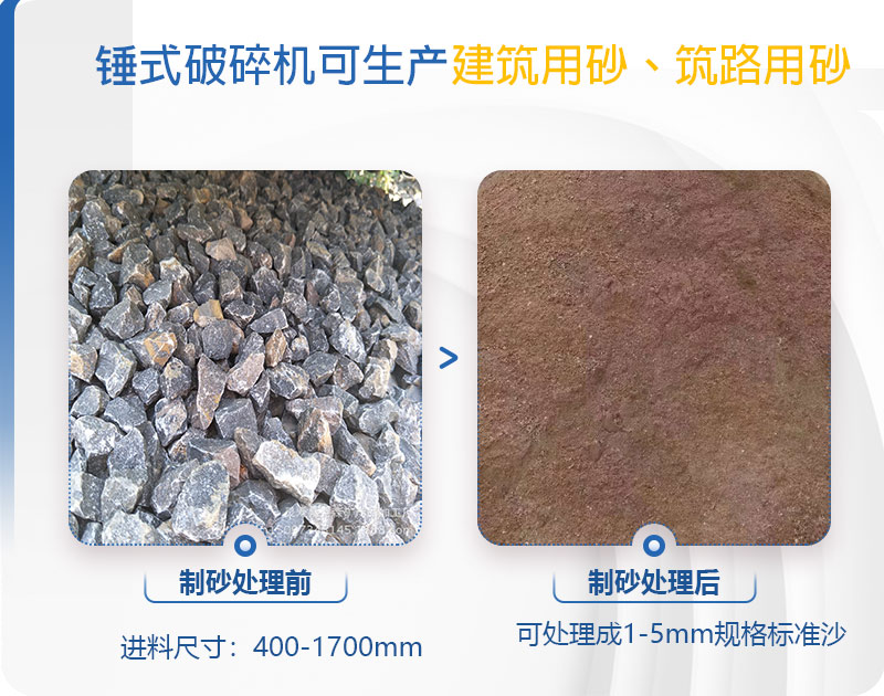pcz1615重錘破可以制砂嗎，附現(xiàn)場視頻